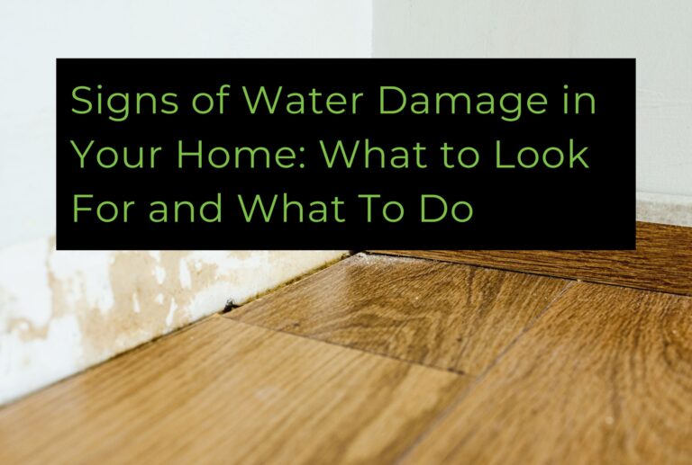 signs of water damage