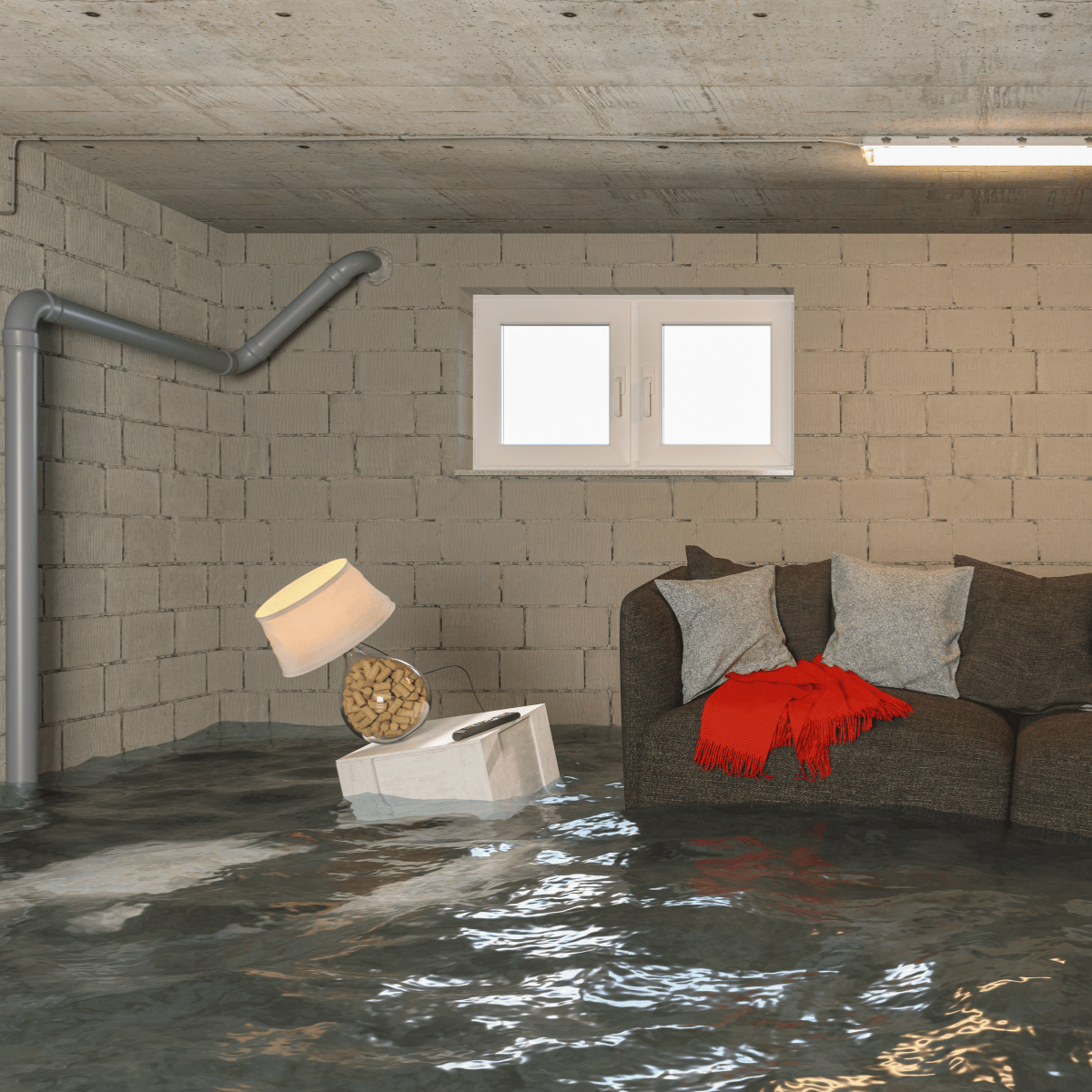 flooded basement