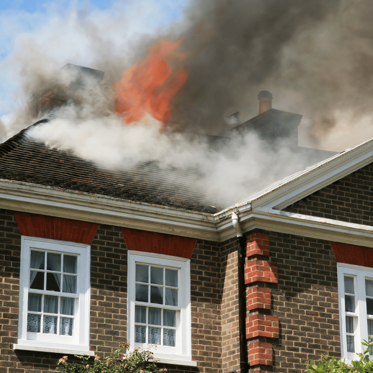 residential property on fire